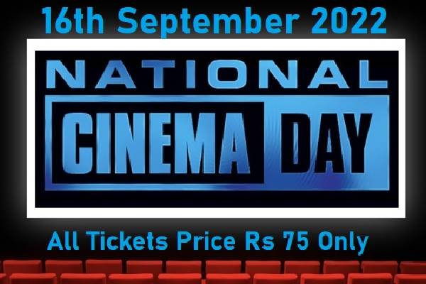 The National Cinema Day pushed in India