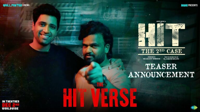 Adivi Sesh & Sailesh Kolanu announces the HIT:2 teaser release date