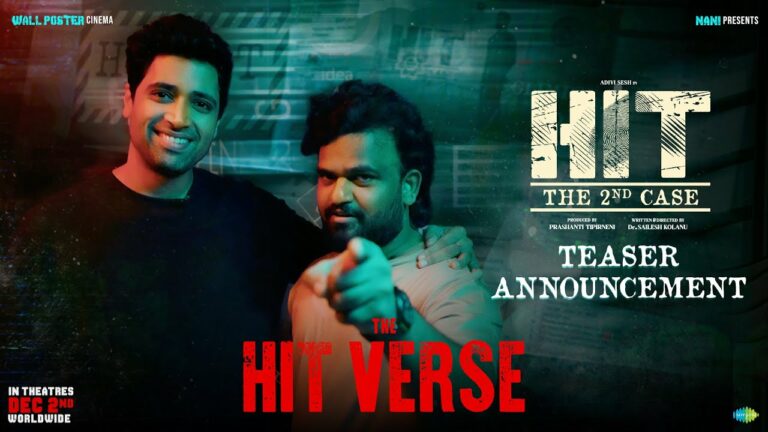 Adivi Sesh & Sailesh Kolanu announces the HIT:2 teaser release date