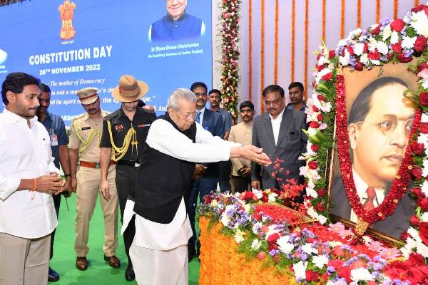 Governor, Jagan participate in National Constitution Day celebrations