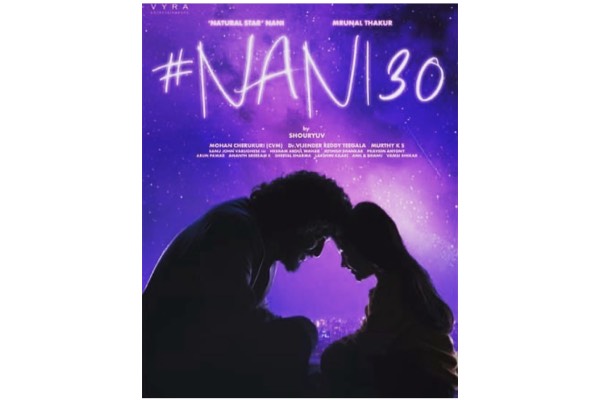 Nani unveils his 30th movie after ‘Dasara’; Mrunal Thakur to play female lead