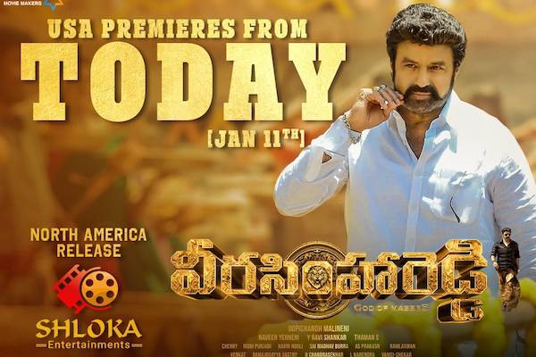 NBK’s Veera Simha Reddy U.S. Premieres Today