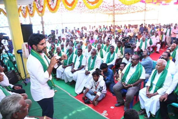 Chandrababu knows all farmers problems, says Lokesh