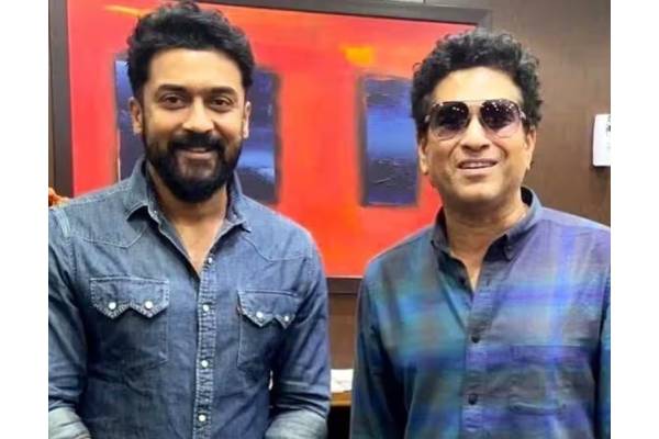 Suriya meets Sachin Tendulkar, says ‘respect and love’