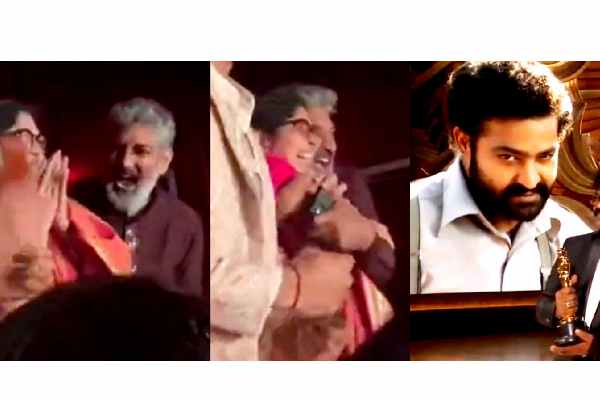 Oscars 2023: Rajamouli screams, hugs wife as ‘Naatu Naatu’ wins