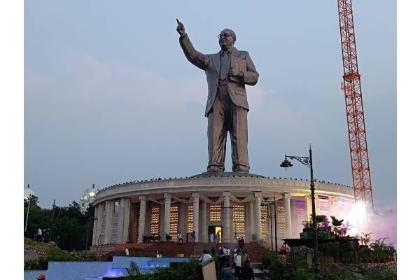 Ambedkar’s 125-feet statue unveiled in Hyderabad
