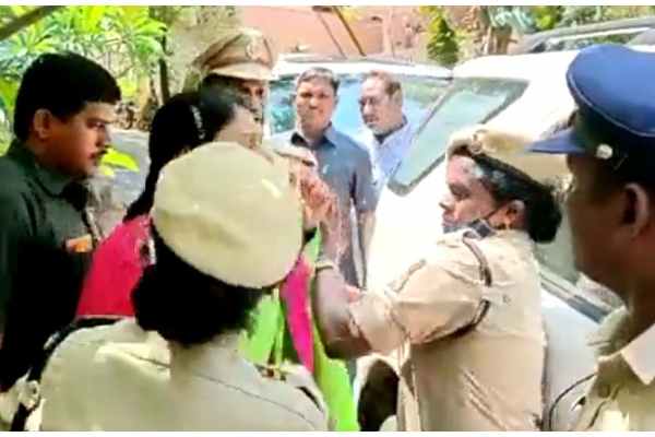 Sharmila allegedly slaps woman constable, detained