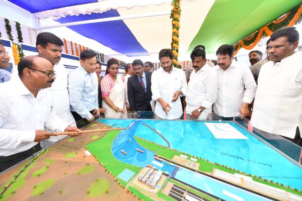 AP CM launches Machilipatnam port works