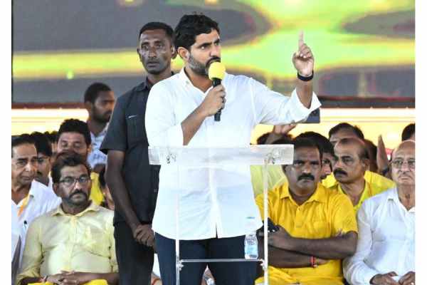 Chandrababu is a visionary while Jagan is a prisoner, says Lokesh