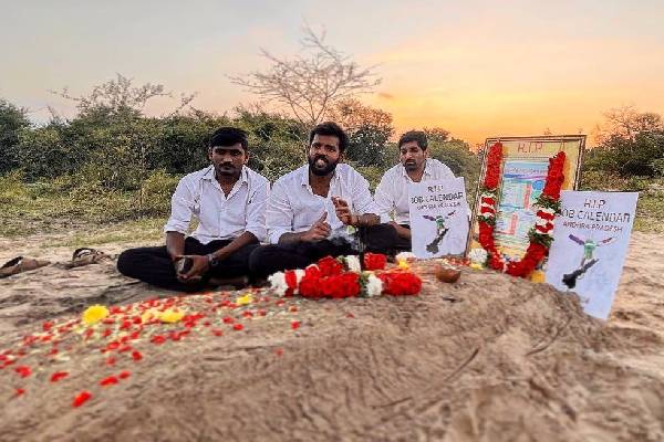 Telugu Yuvatha constructs cemetery for job calender