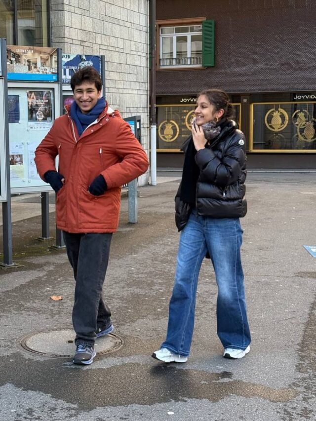 Namrata Shirodkar with kids in Switzerland (2)