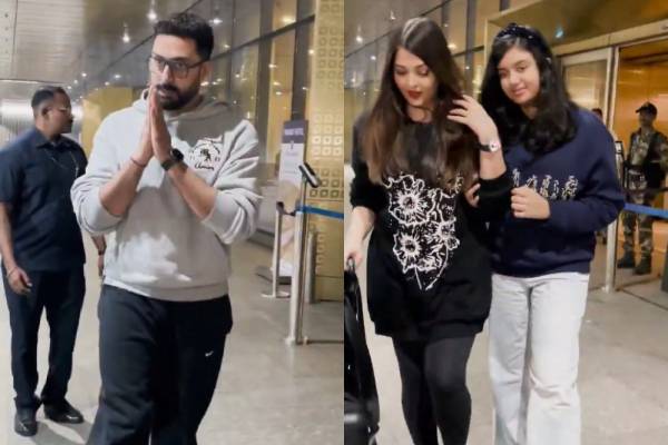 Aishwarya and abhishek bachchan spotted together