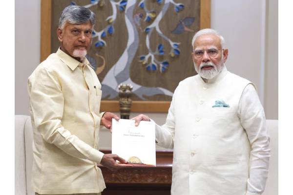 AP CM Chandrababu invites PM Modi for Amaravati relaunch