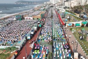 Yogandhra Creates History: 3.01 Lakh People Set New Guinness World Record in Visakhapatnam