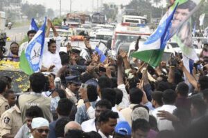 Jagan’s Krishna District Visit Sparks Buzz and Traffic Jam