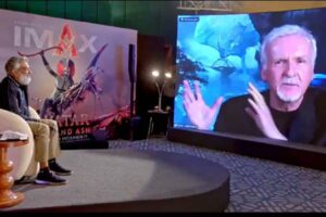 Proud Moment: Rajamouli promoting James Cameron’s Film