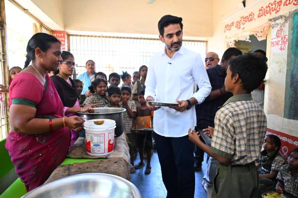 Nara Lokesh’s Surprise School Visit Sends Strong Message on Student Welfare