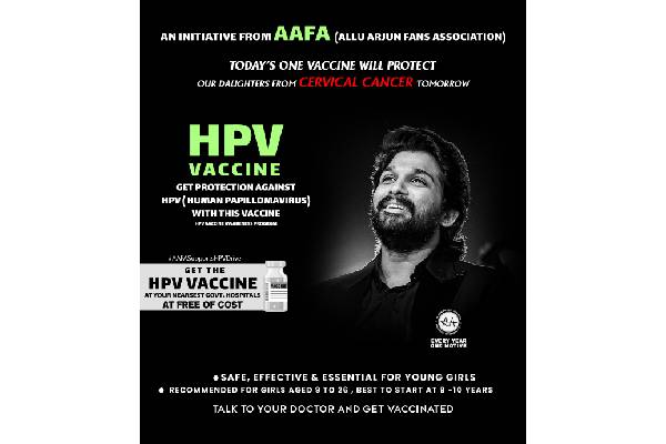 Allu Arjun Fans Association (AAFA) Leading HPV Vaccine Awareness