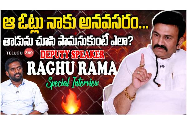 Video : Deputy Speaker Raghu Rama Krishna Raju Special Interview