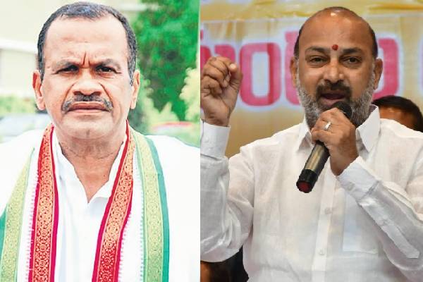 bandi sanjay praised komatireddy
